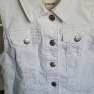 White Girls Denim Vest